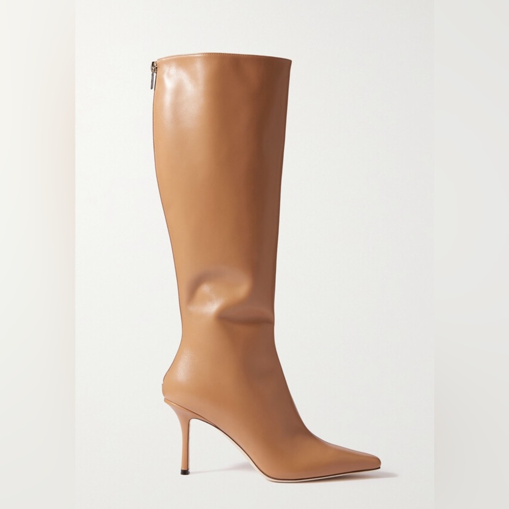 Jimmy Choo Agathe 85 Leather Knee Boot